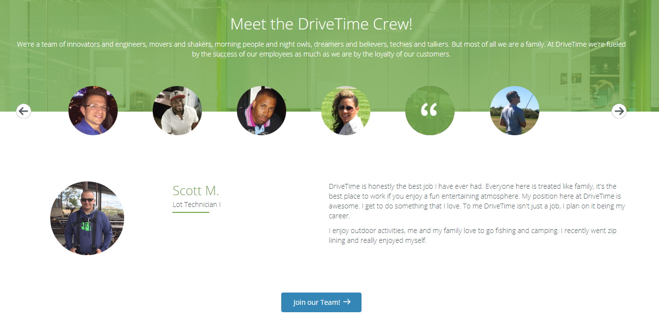 drivetime careers page